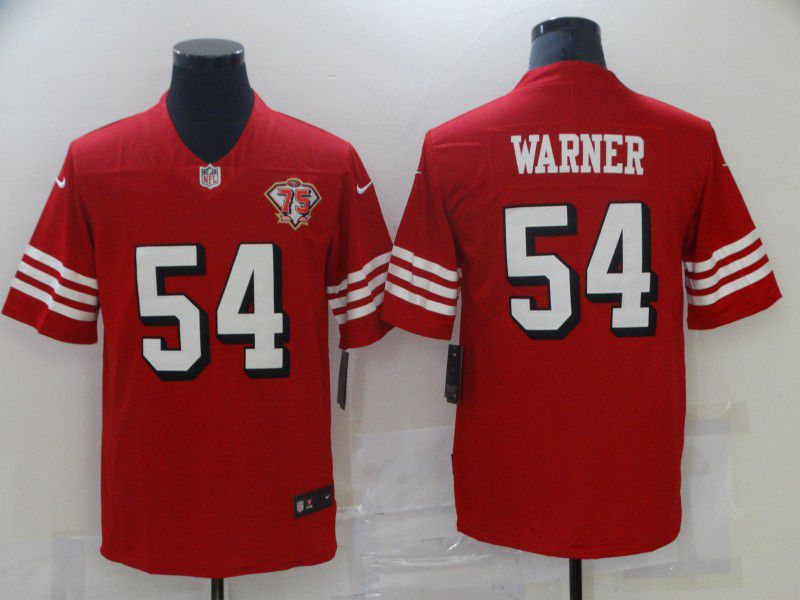 Men San Francisco 49ers #54 Warner Red New Nike Vapor Untouchable Limited 2021 NFL Jersey->more jerseys->NBA Jersey